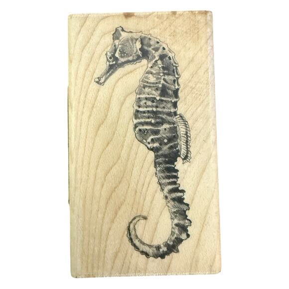 Inkadinkado Single Ocean Seahorse 60-00559 Rubber Stamp - Picture 1 of 2